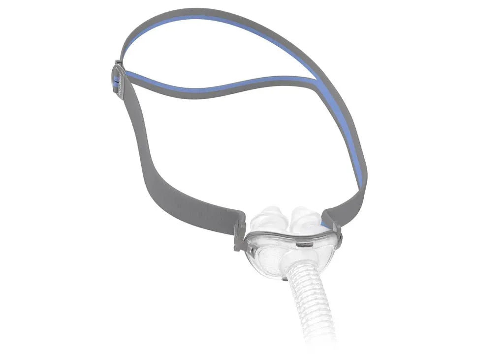 Airfit P10 CPAP mask with headgear on a white background